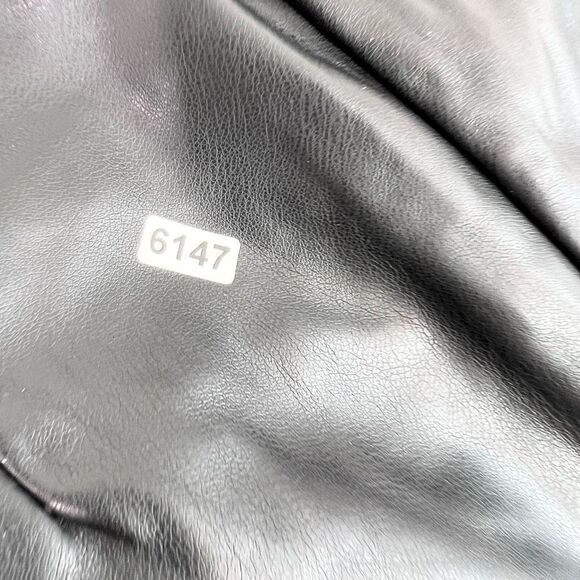 Fabletics Leggings Womens 1X Black Vegan High-Waisted Pebbled Leather Zip New - Picture 11 of 12